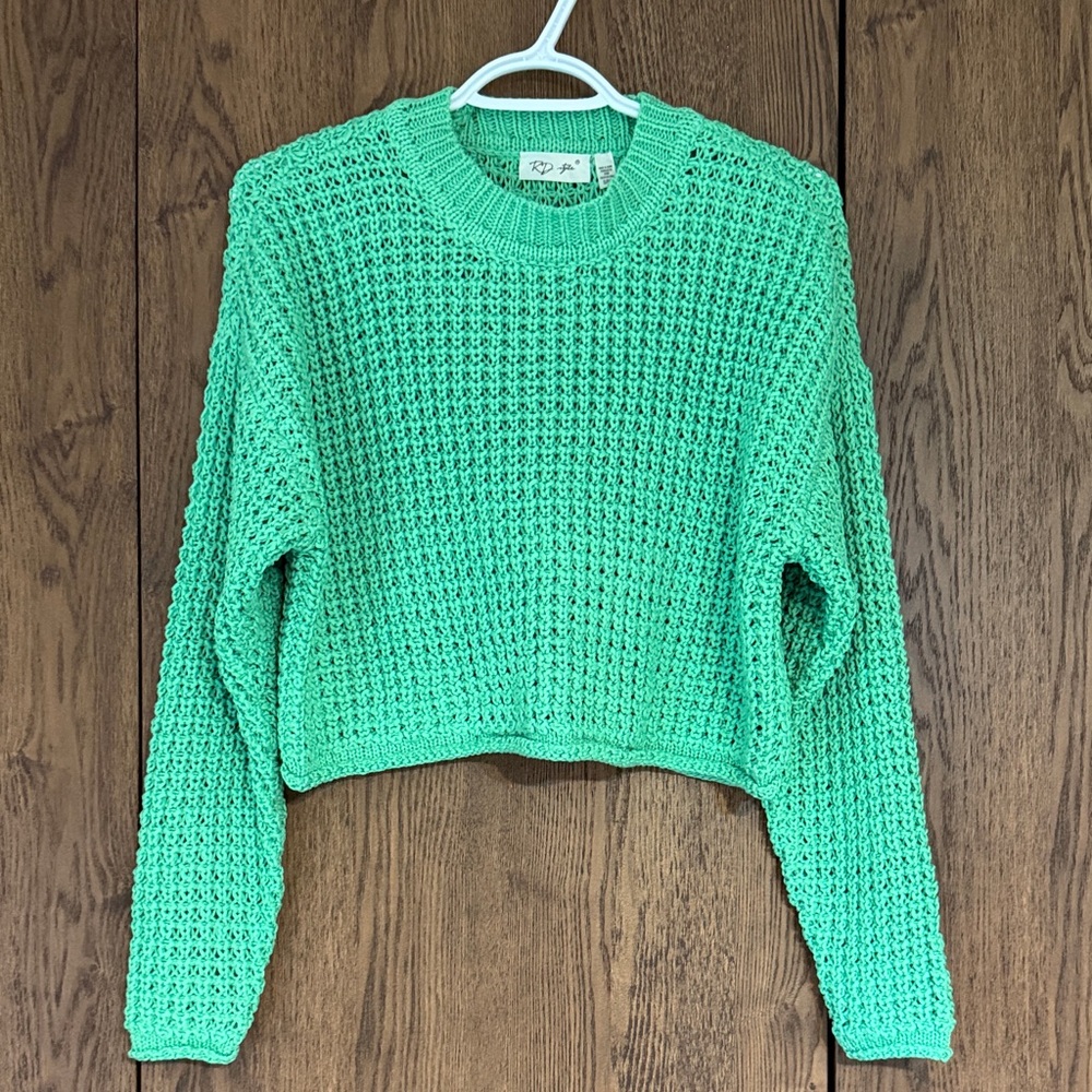 RD Style Vibrant Green Knit Sweater